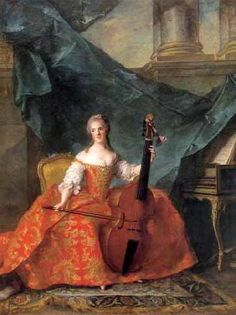 Jean Marc Nattier Madame Henriette playing the Gamba Spain oil painting art